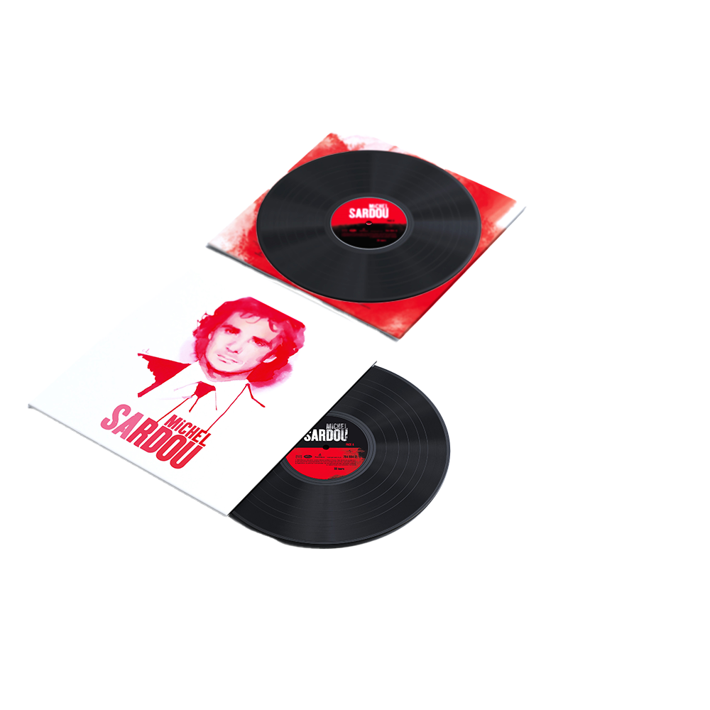 Pack Double Vinyle "Best of 60 ans de carrière de Michel Sardou" + Lithographie dédicacée et numérotée par Marc Antoine Coulon