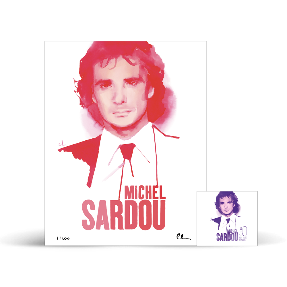 Pack Coffret 3 CD "Les 50 plus belles chansons" + Lithographie dédicacée et numérotée par Marc Antoine Coulon