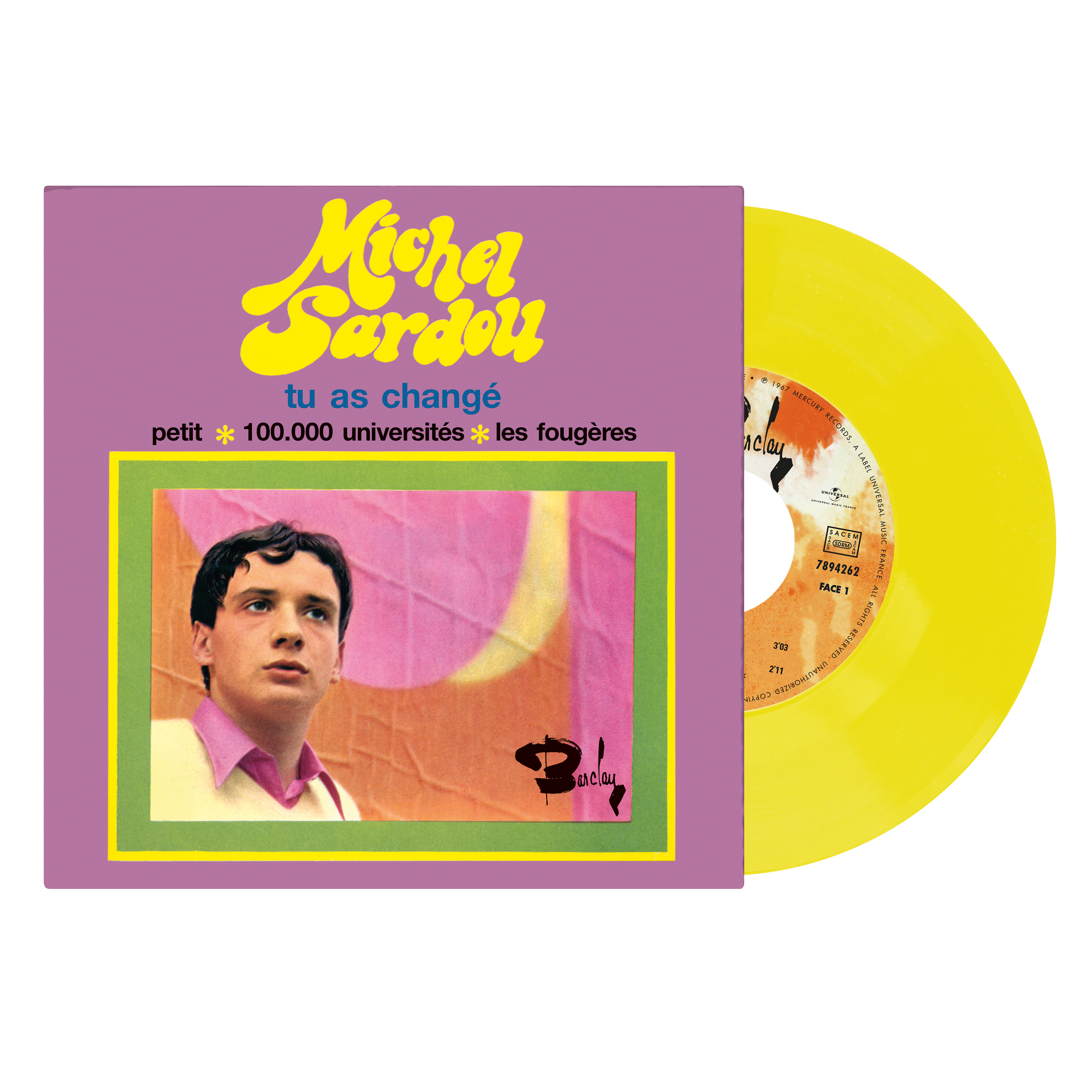 45T couleur jaune "Tu as changé" (Exclusivité boutique)